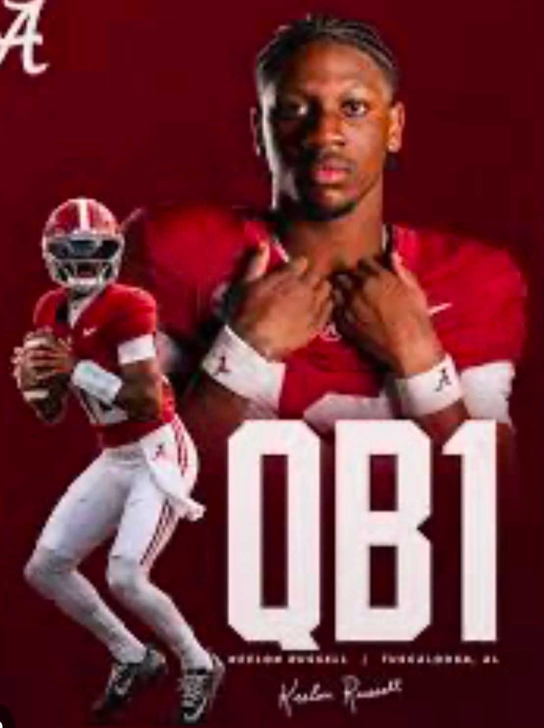 Keelon Russell in Alabama Crimson Tide football uniform
